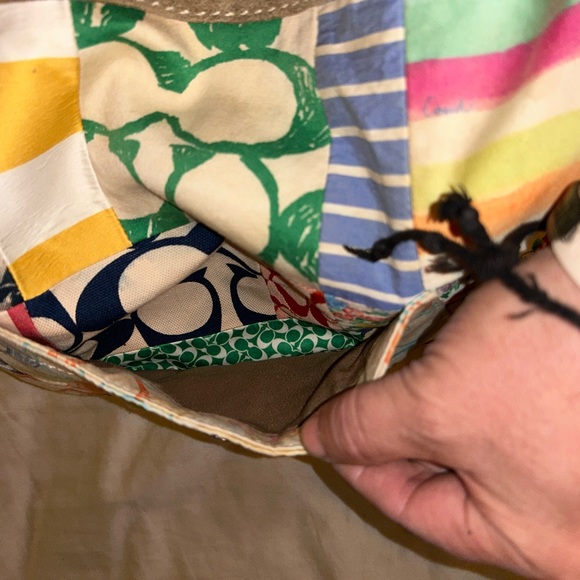 Coach Patchwork Hobo Bag in pastel colors. Gently used. - Picture 7 of 8